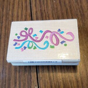All Night Media Posh Impressions Posh Confetti Wood Mounted Rubber Stamp 550-F03